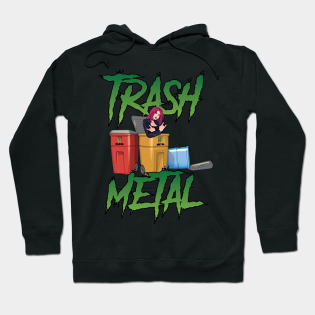 TrashMetal Hoodie by hierrochulo